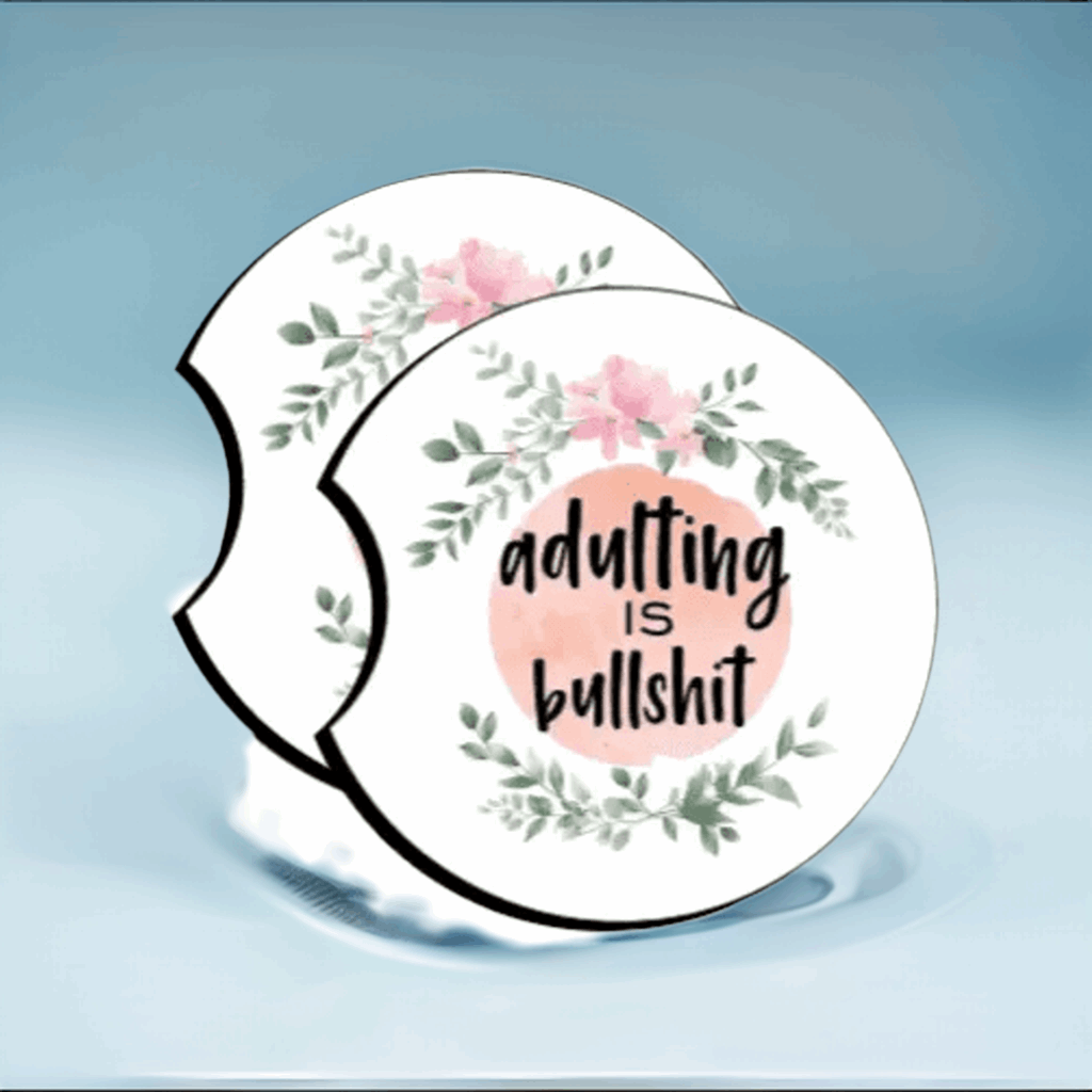 Adulting is Bull Car Coaster My Simple Creations