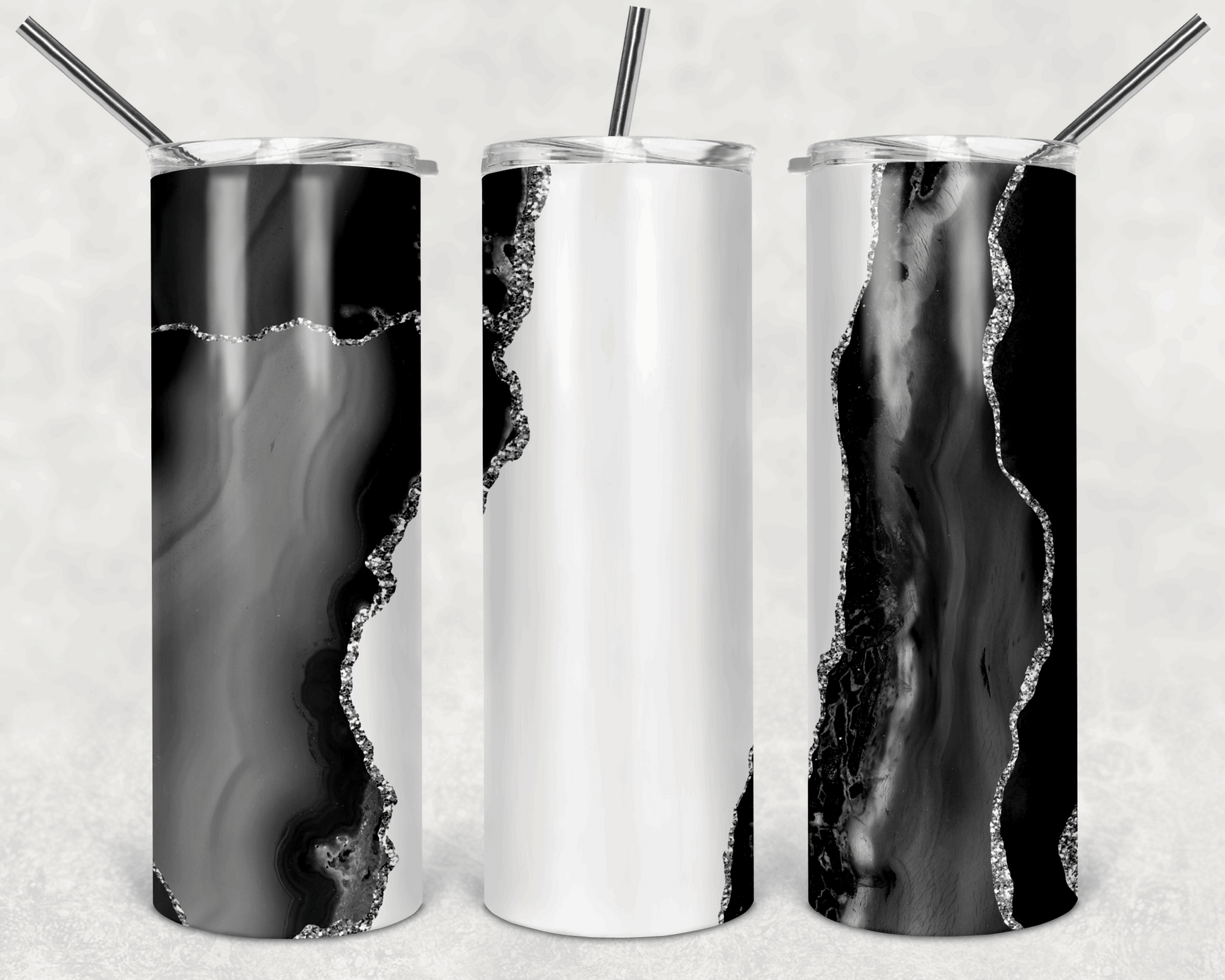 Black Marble 20oz Skinny Tumbler My Simple Creations
