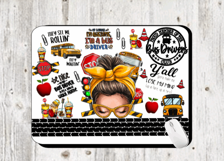 Bus Driver Mousepad My Simple Creations
