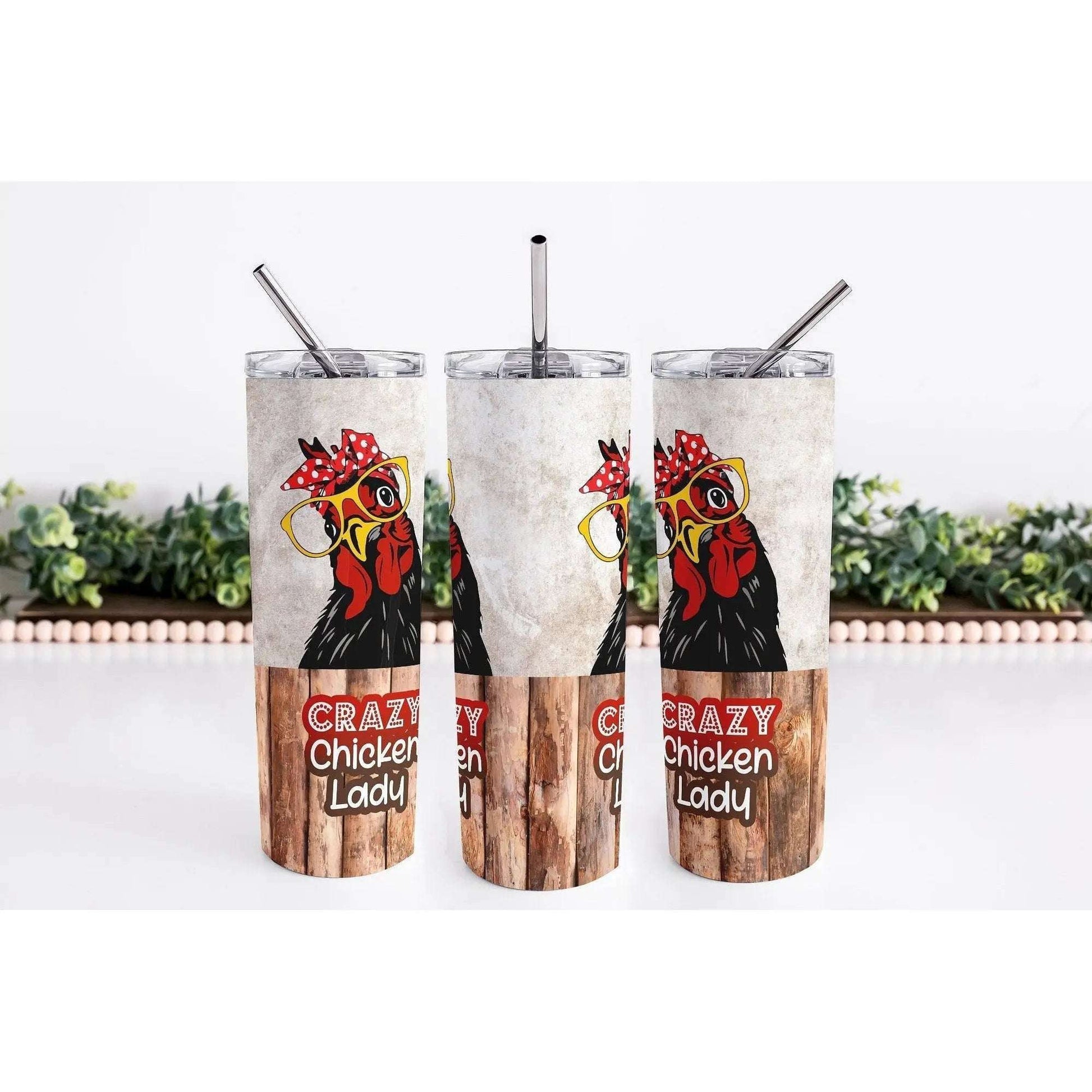 Crazy Chicken Lady Skinny Tumbler My Simple Creations