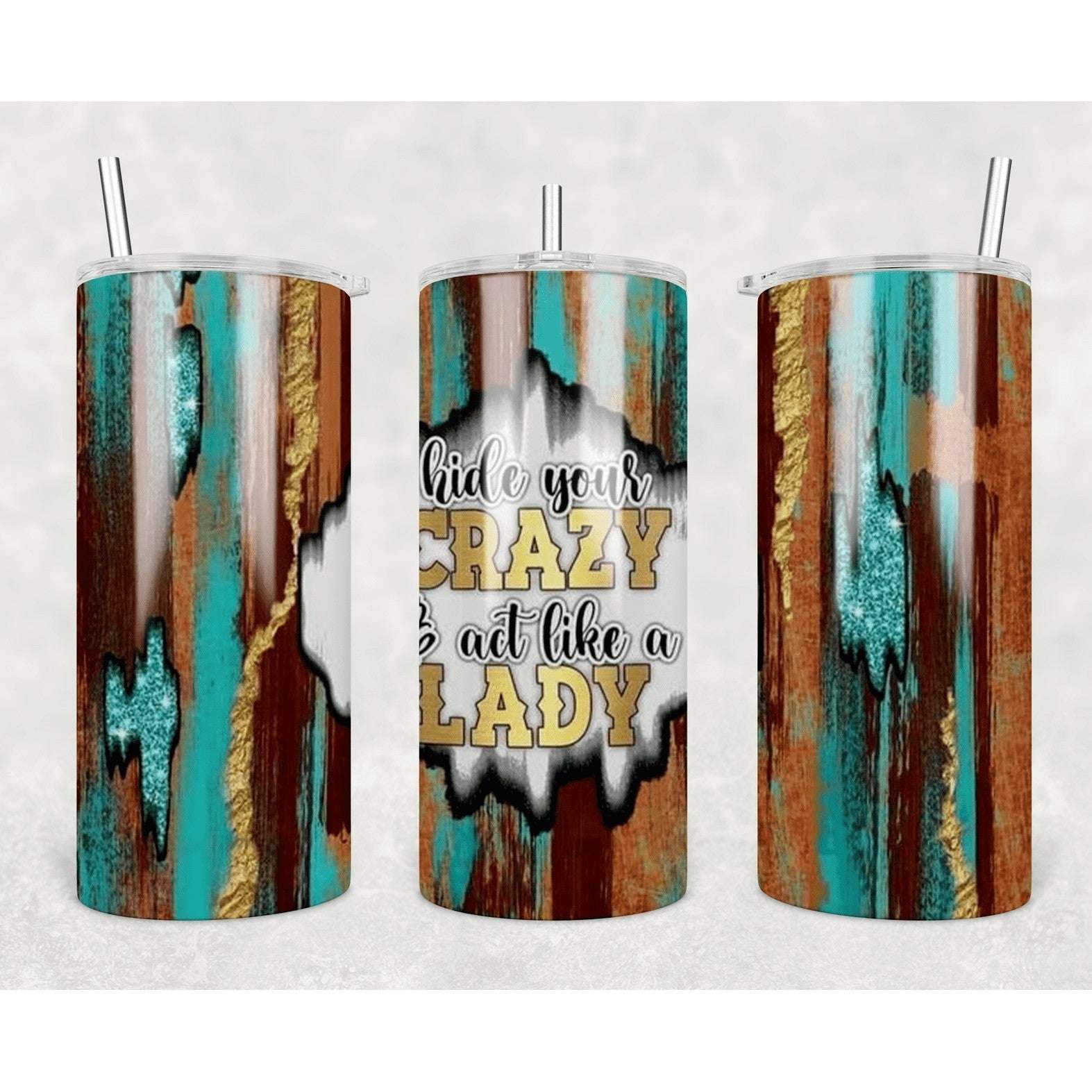 Crazy Lady Fatty Straight Tumbler My Simple Creations