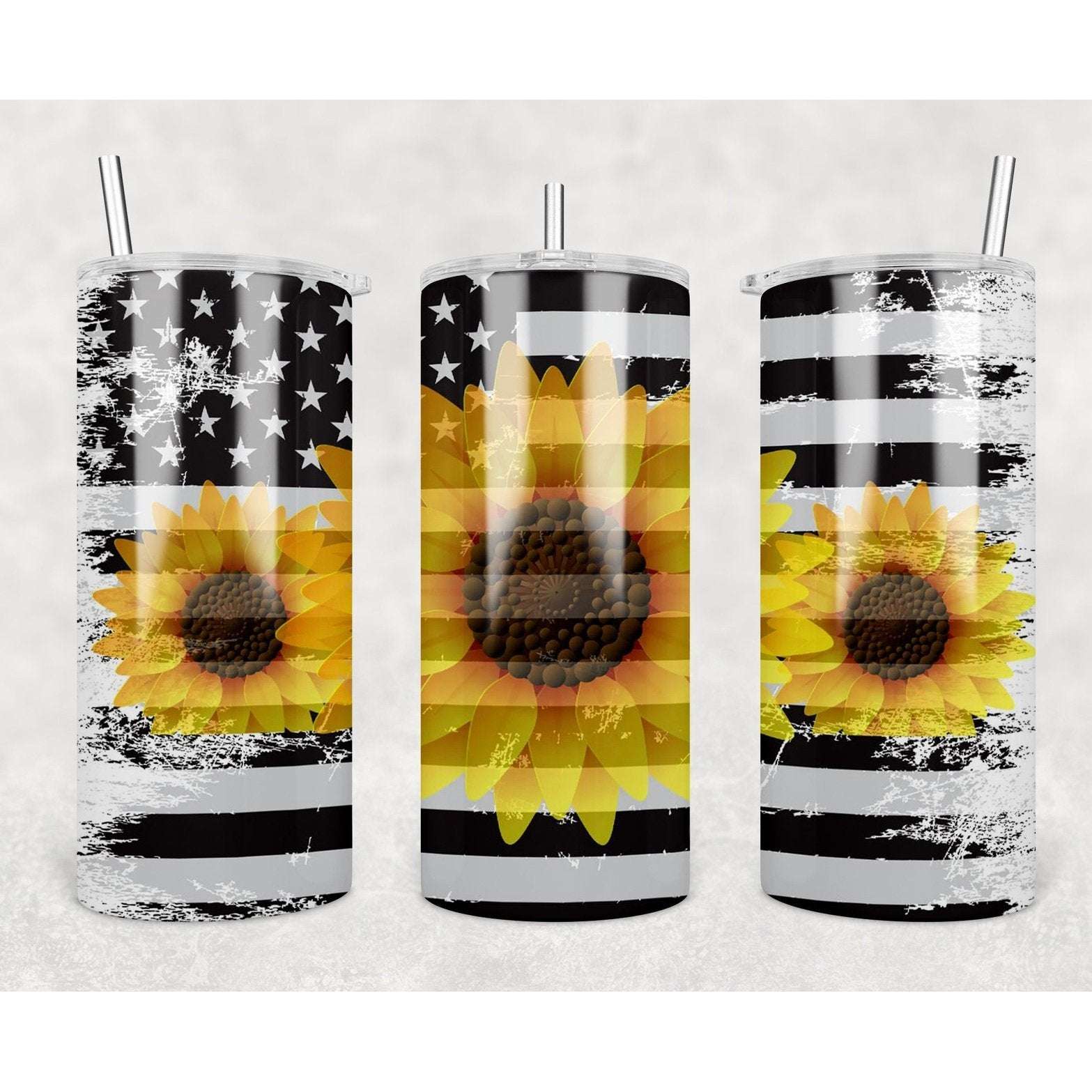 Flag & Flower 22oz Stainless Steel Fat Tumbler My Simple Creations
