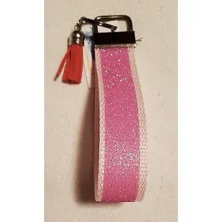 Glitter Nylon Wristlet Keychain (color choices) My Simple Creations