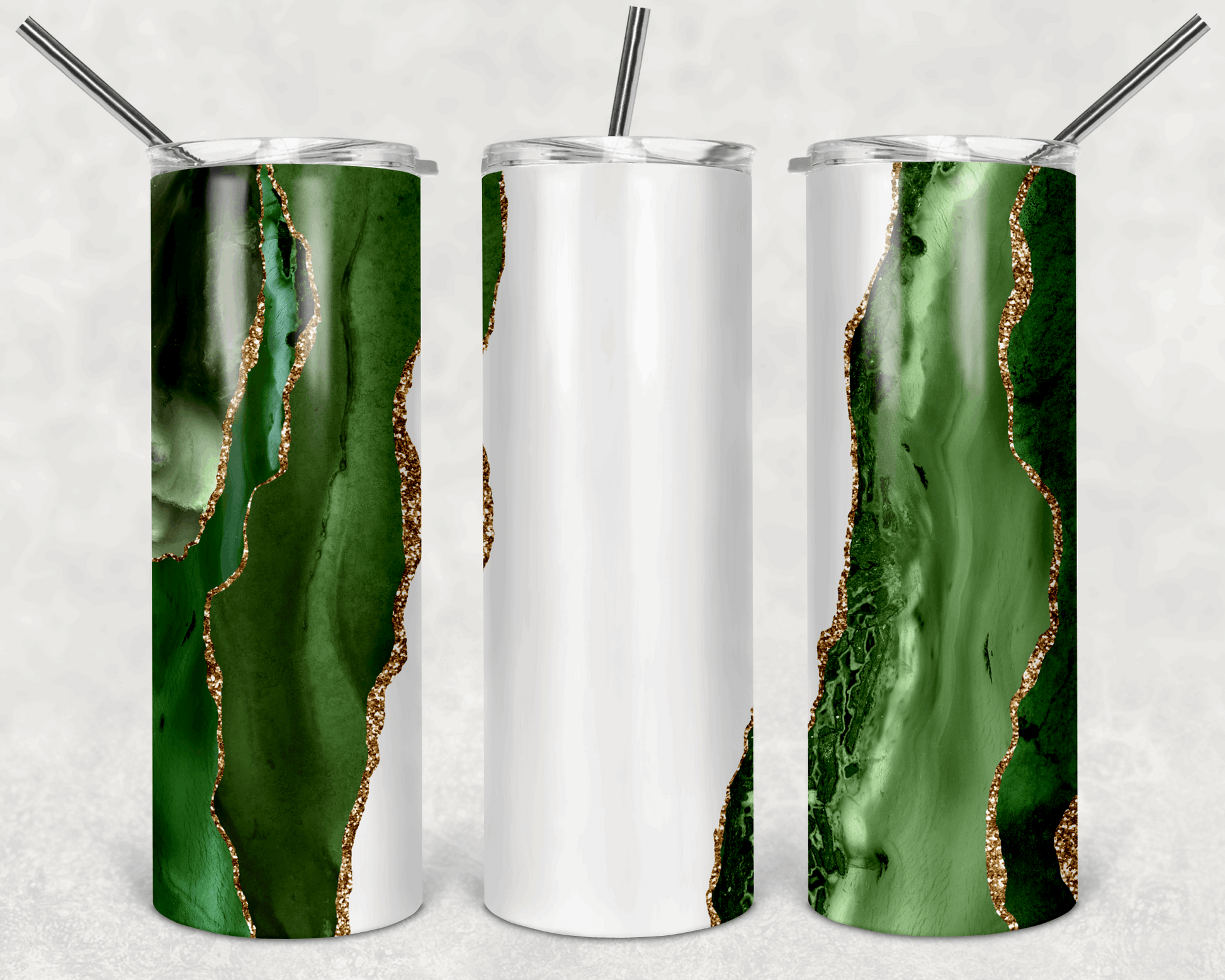 Green Marble 20oz Skinny Tumbler My Simple Creations
