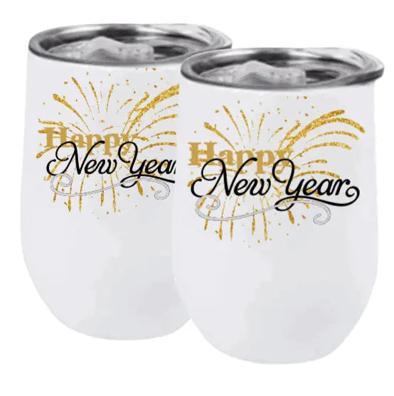 Happy New Year Wine Tumbler My Simple Creations