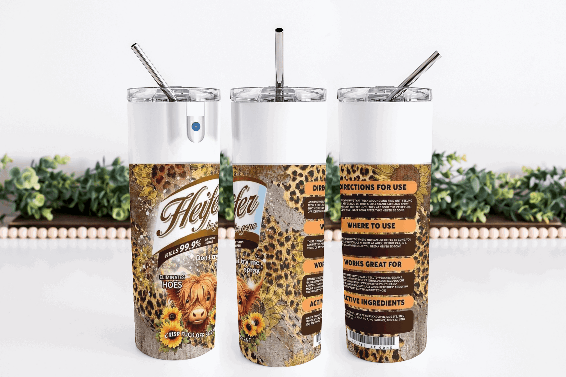 Heifer Be Gone 20oz Skinny Tumbler My Simple Creations