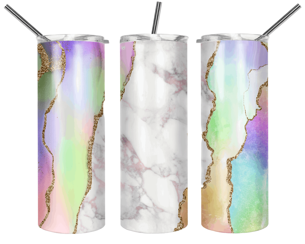 Pastel Marble 20oz Skinny Tumbler My Simple Creations