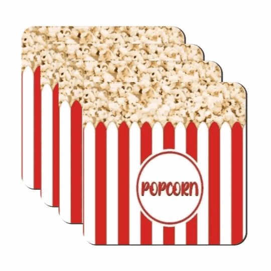 Popcorn Drink Coasters My Simple Creations