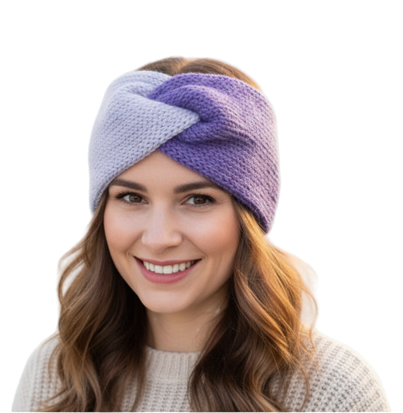 Purple Ombre Twisted Knitted Headband My Simple Creations
