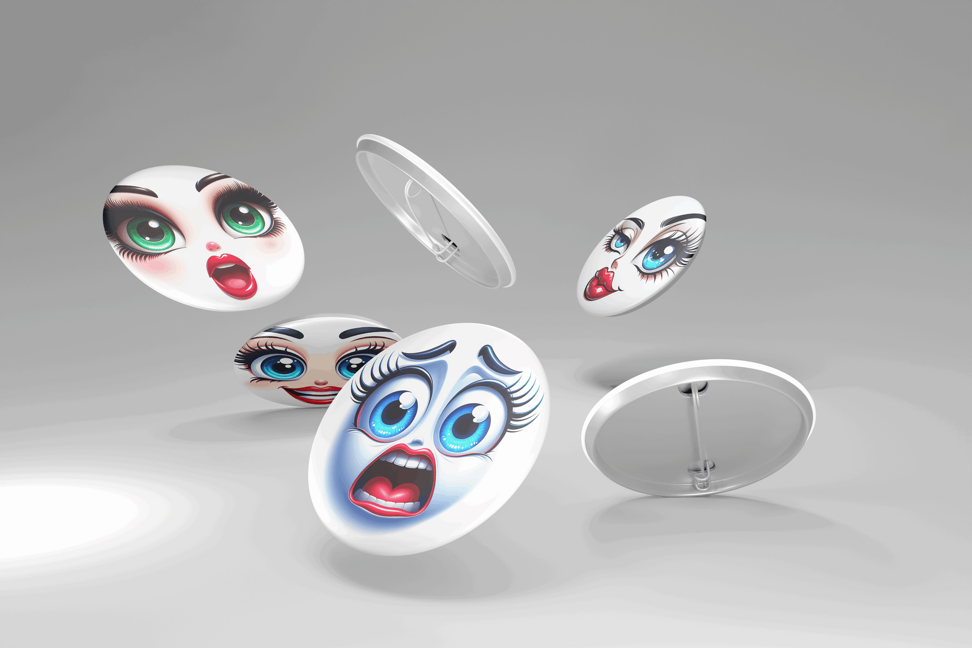 2.25" Funny Face Button (5 pack) $5 Bundle Deal