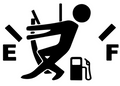 Empty Gas Vinyl Decal - man