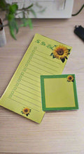Yellow Sunflower To Do List/Note pad