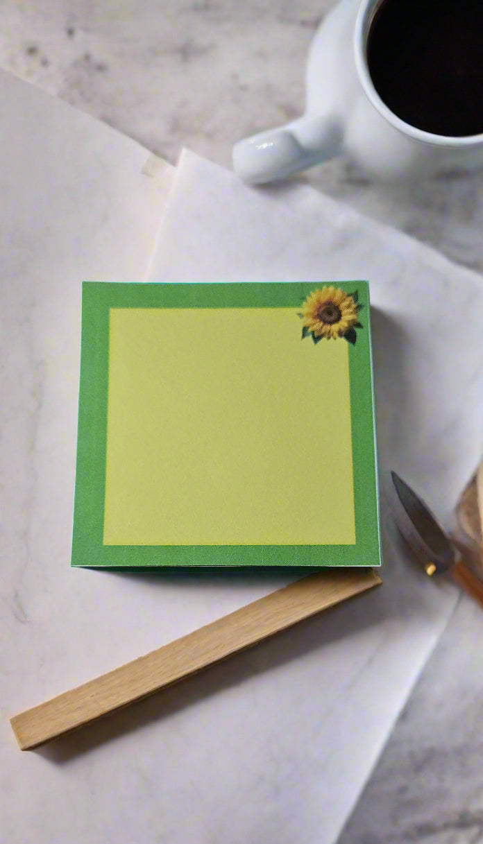 Yellow Sunflower To Do List/Note pad