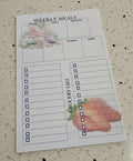 Weekly Meal Planner with Grocery List Pad, 5.5" x 8.5", 30# paper