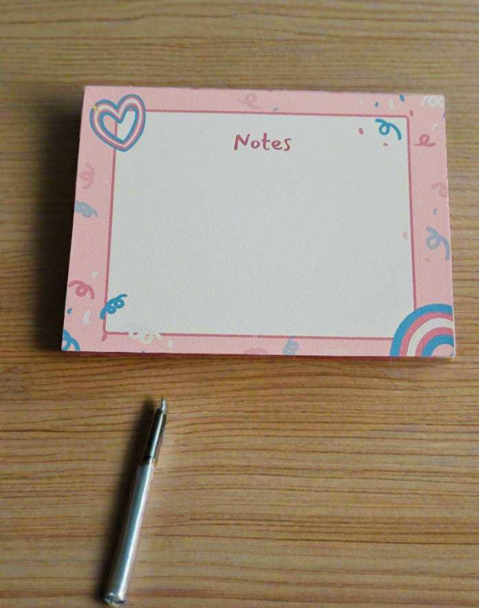 Pink Confetti Notepad, 3 pack, 50 pages