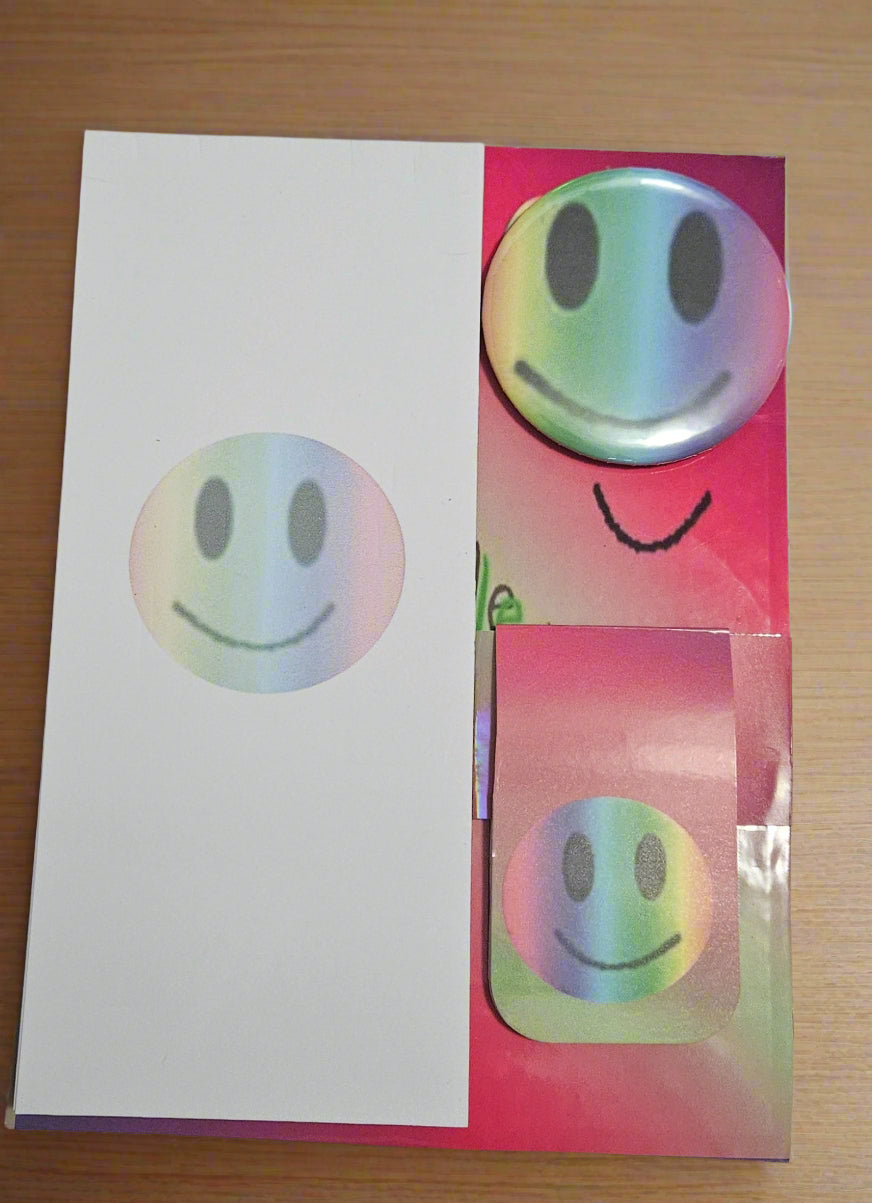 Smiley Face Notepad with Magnet and Bookmark
