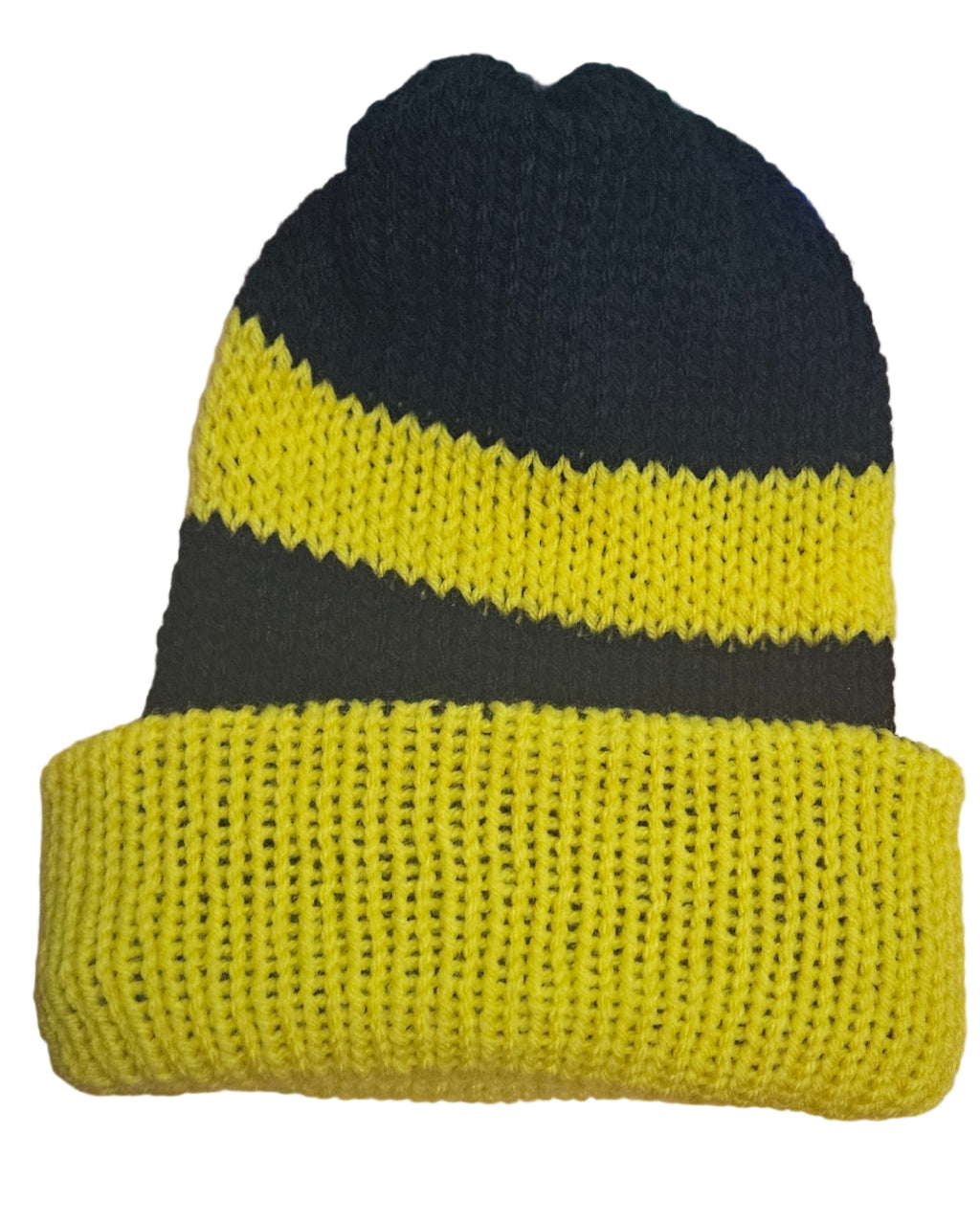 Reversable Black and Yellow Adult Beanie