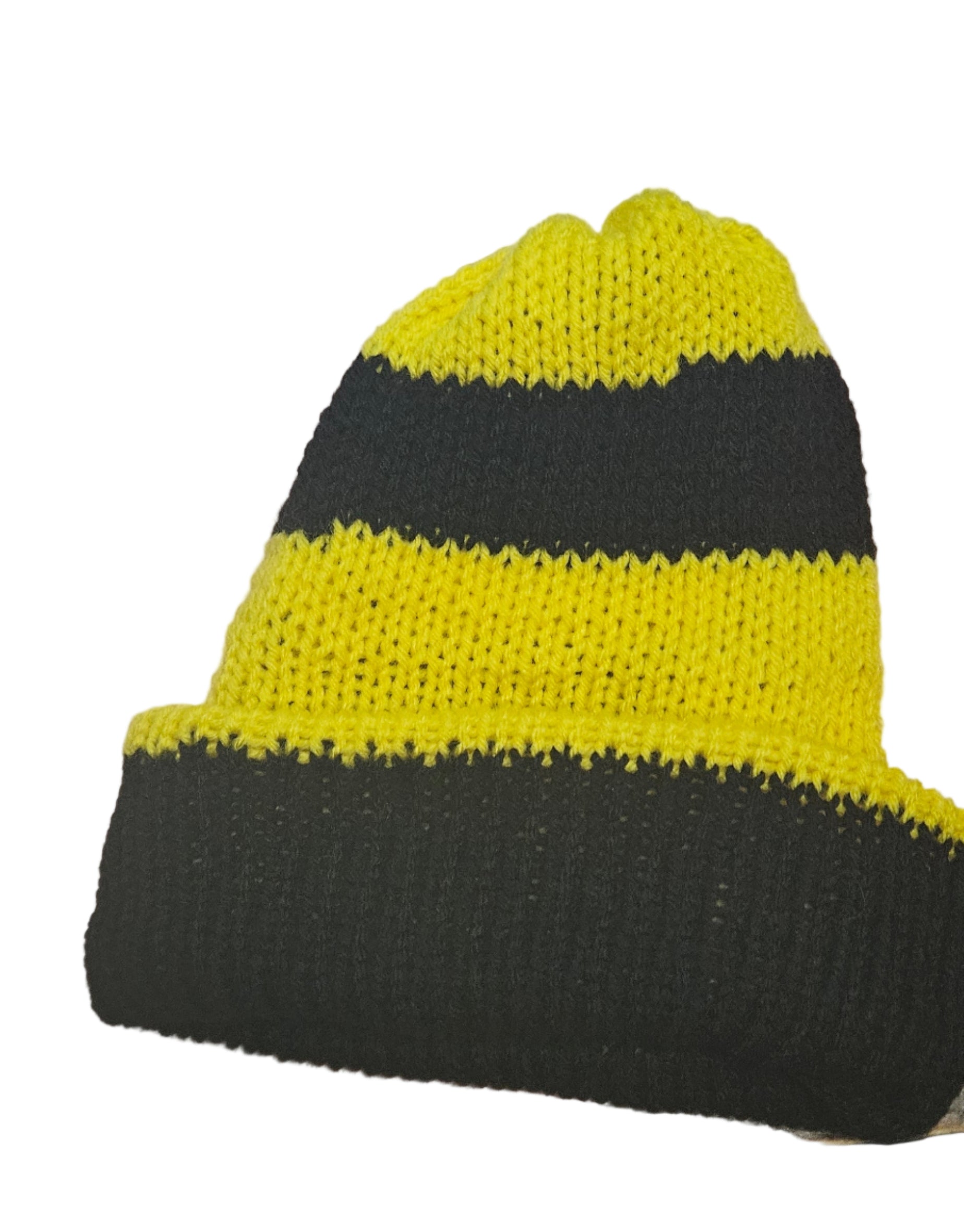 Reversable Black and Yellow Adult Beanie
