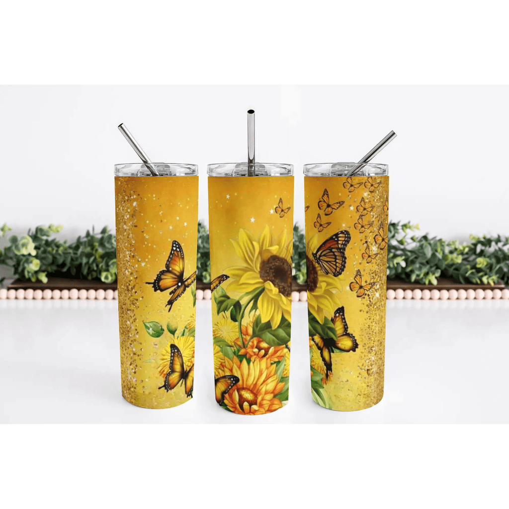 20oz Butterfly Skinny Tumbler My Simple Creations 