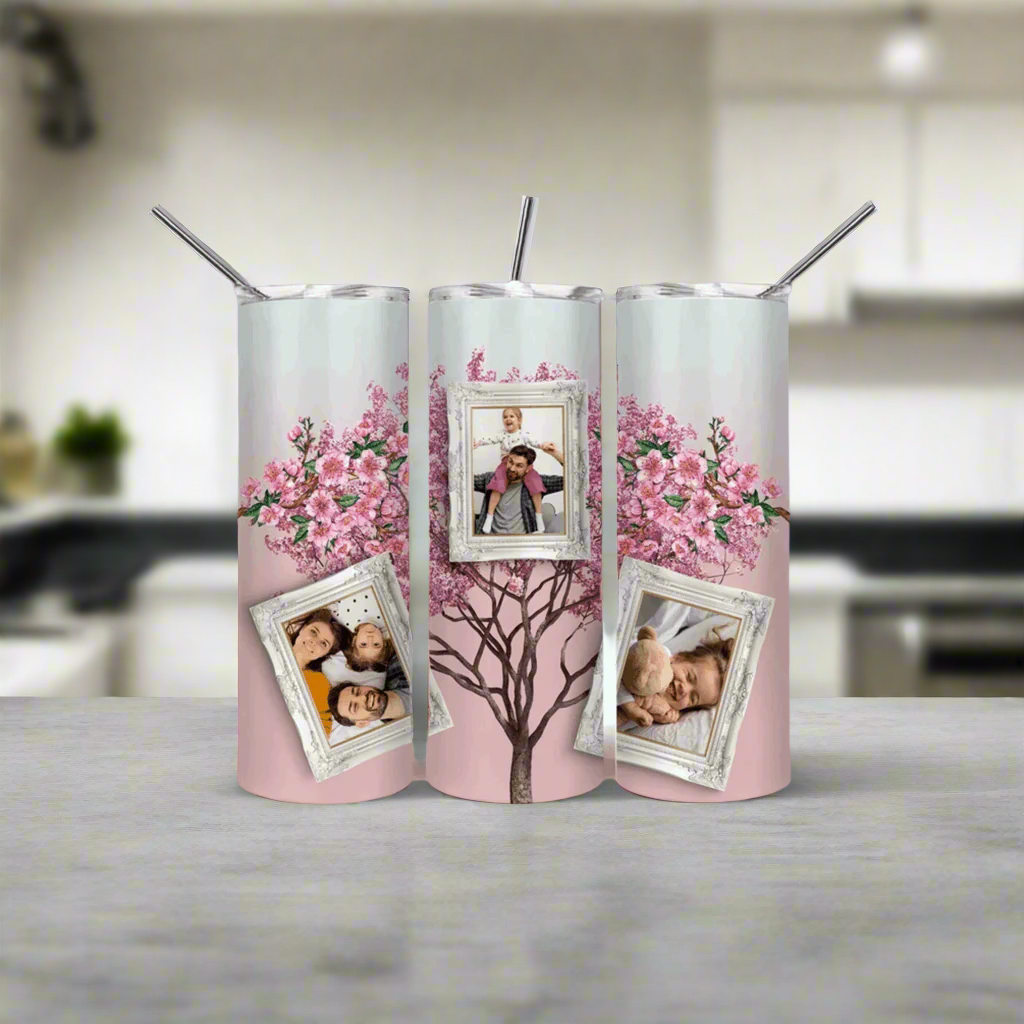 3 Photo Tree Collage Skinny Tumbler My Simple Creations 