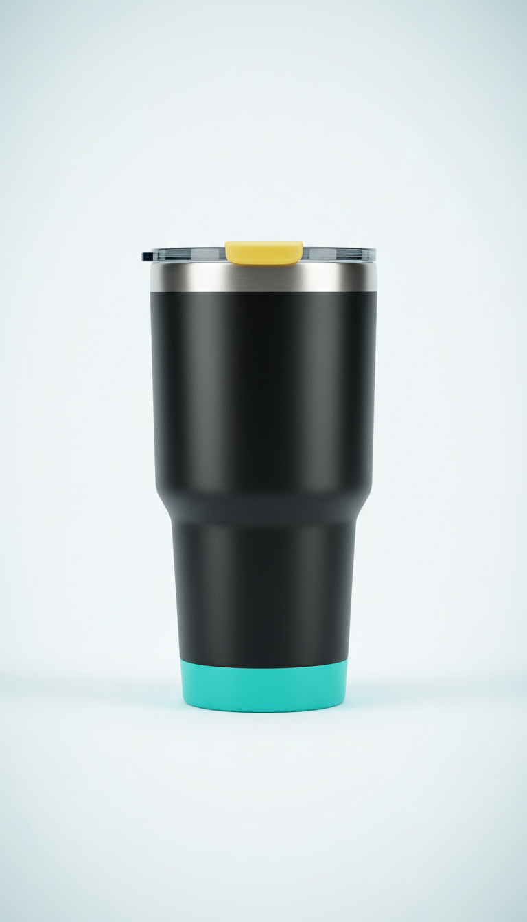 Stainless steel tumbler with bold color