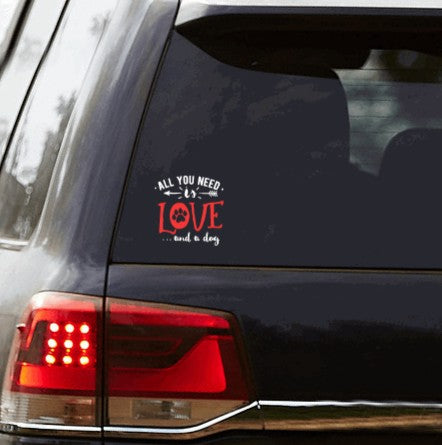 All You Need is LOVE and a Dog Decal My Simple Creations 