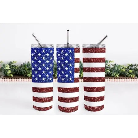 American Flag Skinny Tumbler My Simple Creations 