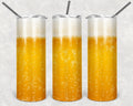 Stainless Steel, 20oz Foamy Beer Themed Skinny Tumbler w/lid & straw