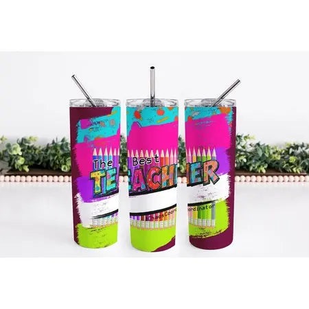 Best Teacher Skinny Tumbler (personalize it) My Simple Creations 