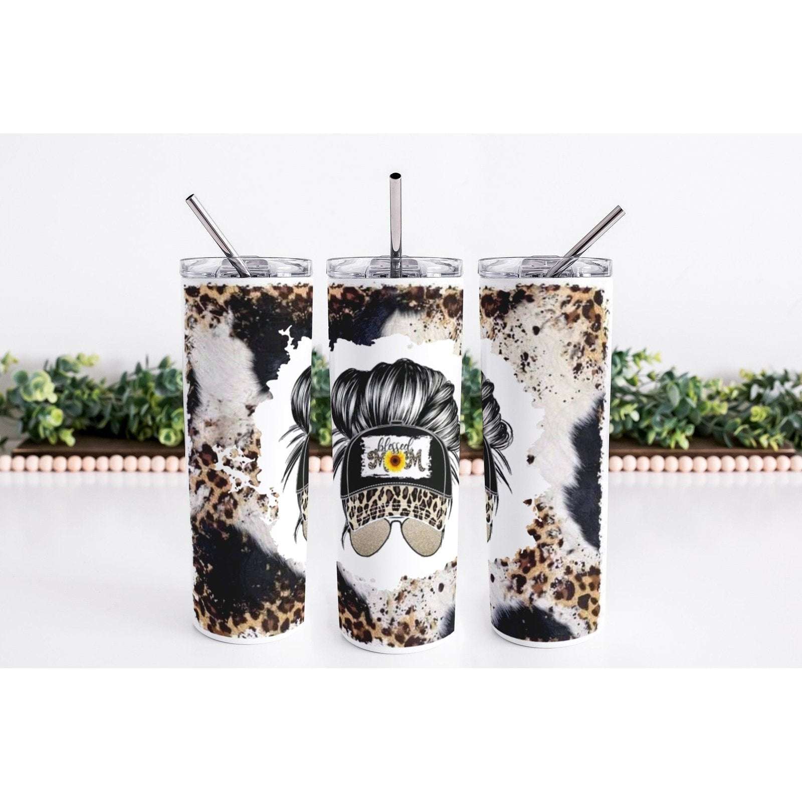 Blessed Mom Skinny Tumbler My Simple Creations 