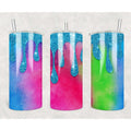 Blue Glitter Drip Fatty Straight Tumbler My Simple Creations 