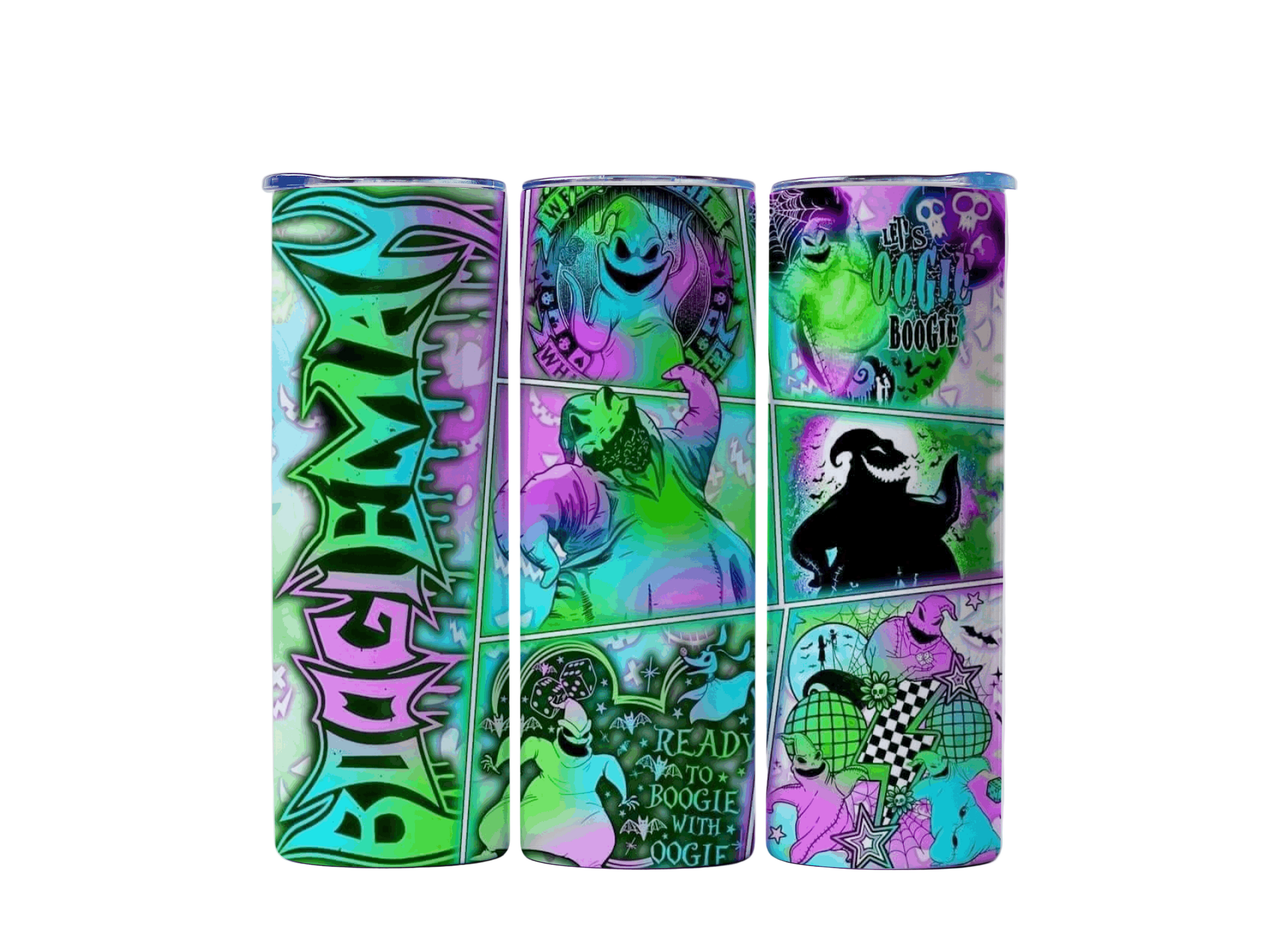 Boogieman Themed Stainless Steel 20oz Skinny Tumbler w/lid & straw