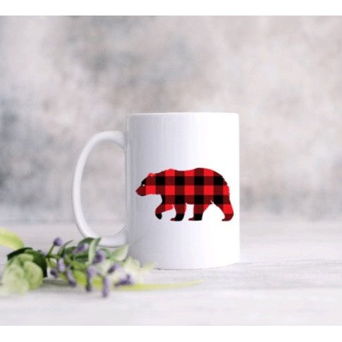 Buffalo Plaid Bear Mug My Simple Creations 