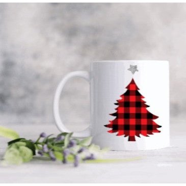 Buffalo Plaid Christmas Tree Coffee Mug My Simple Creations 