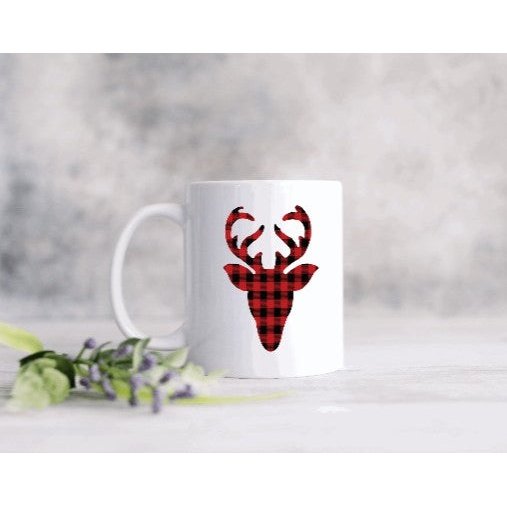 Buffalo Plaid Deer Coffee Mug My Simple Creations 