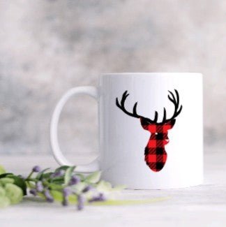 Buffalo Plaid Deer Mug My Simple Creations 