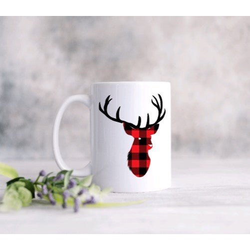 Buffalo Plaid Deer Mug My Simple Creations 