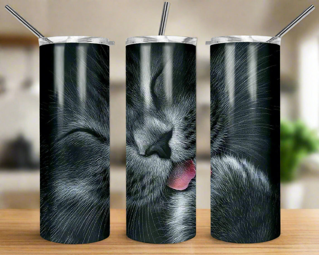 Cat 20 oz Skinny Tumbler My Simple Creations 