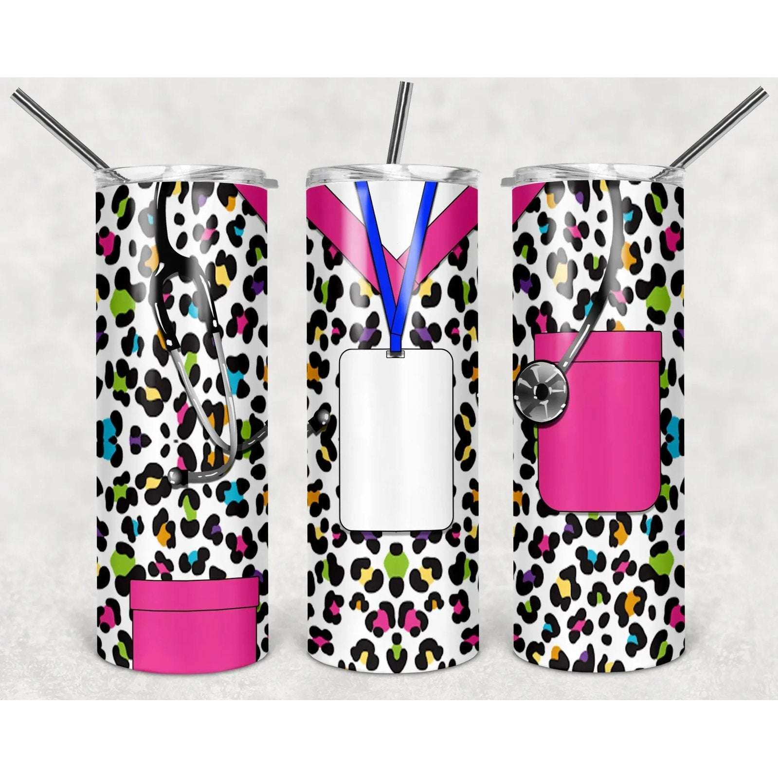 Cheetah Scrubs 20oz Skinny Tumbler My Simple Creations 