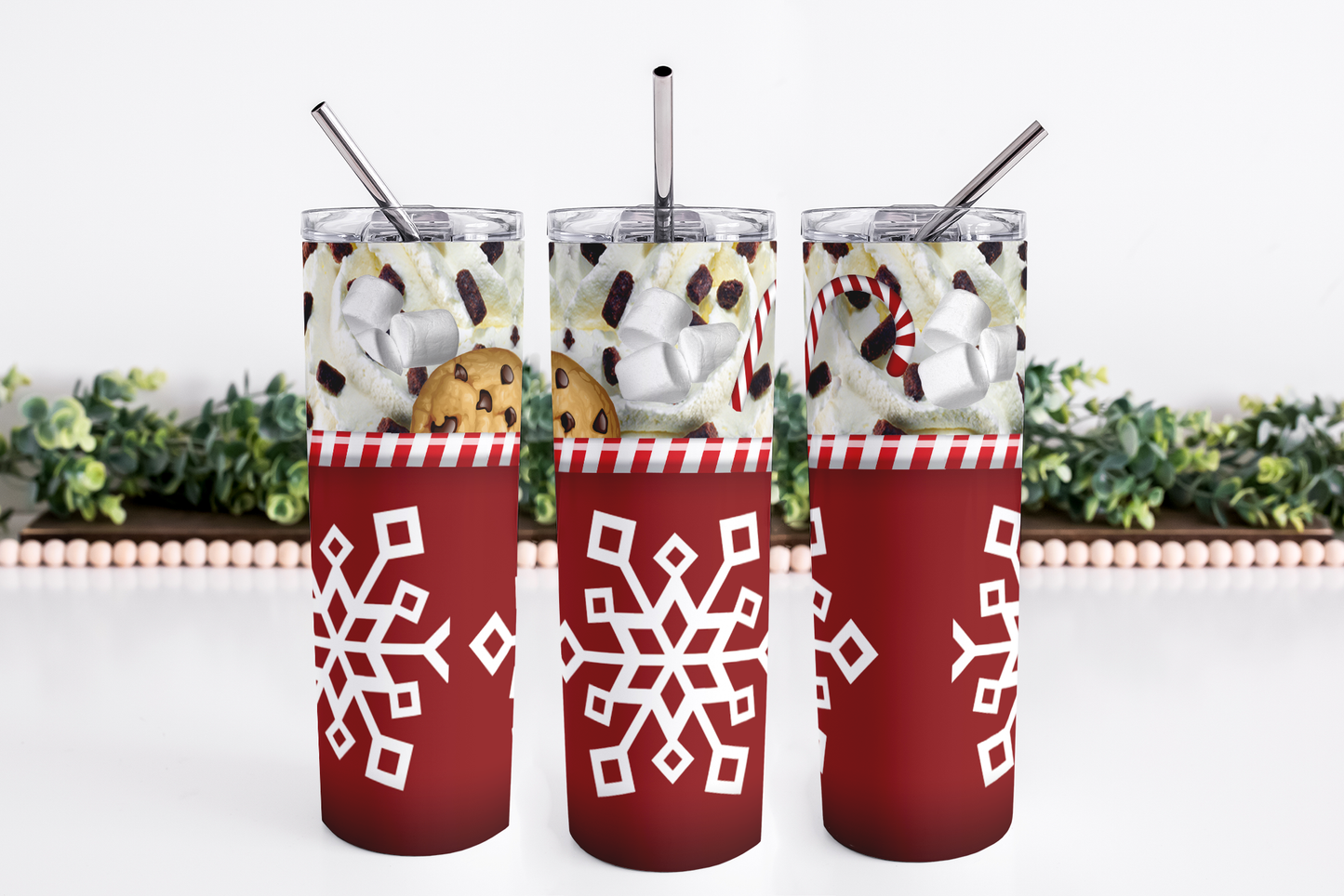 Christmas Drink 20oz Skinny Tumbler My Simple Creations 