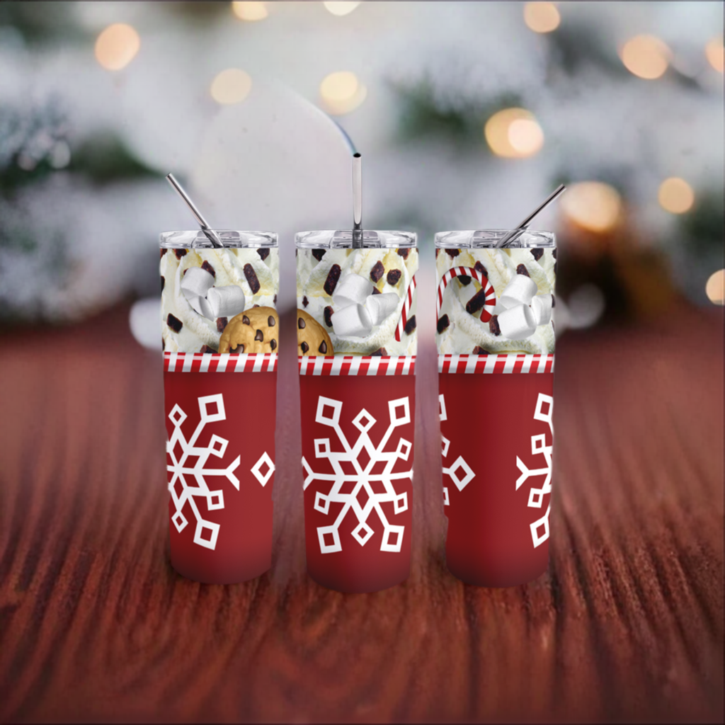 Christmas Drink 20oz Skinny Tumbler My Simple Creations 