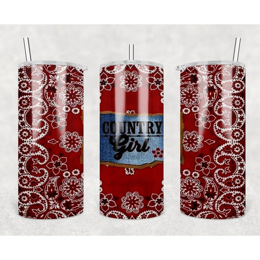 Country Girl 22oz Stainless Steel Fat Tumbler My Simple Creations 