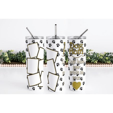 Dog Mom Skinny Tumbler My Simple Creations 