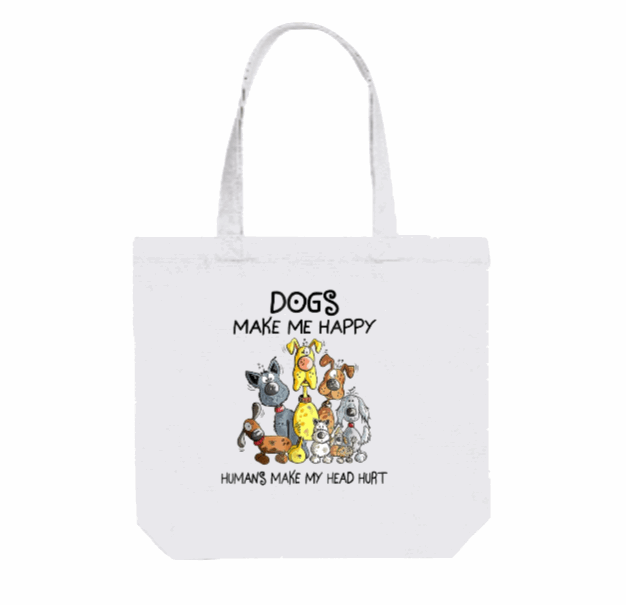 Dogs Make Me Happy Tote My Simple Creations 