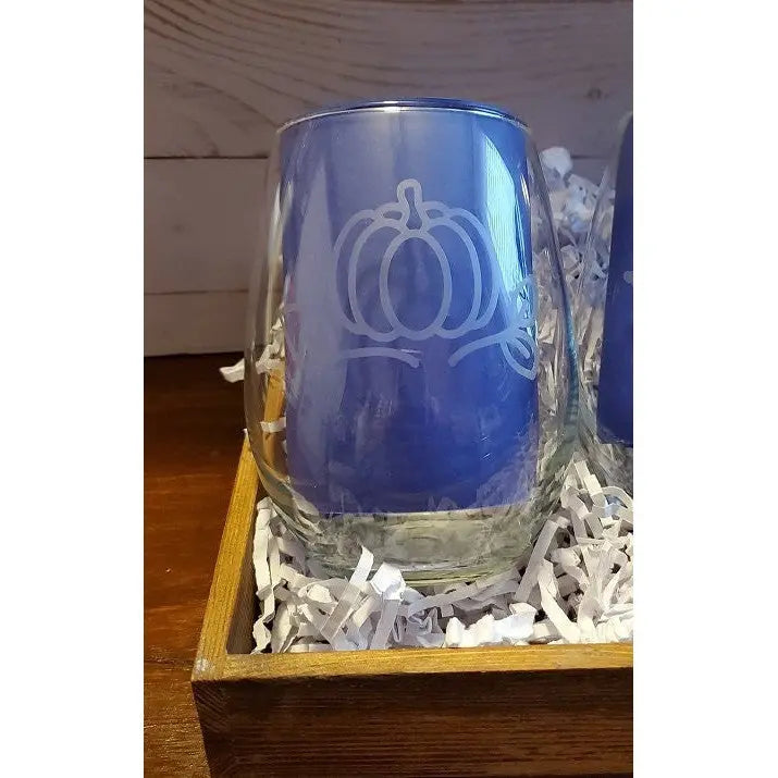 Etched Glass Tumbler Set My Simple Creations 