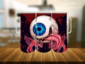 Eyeball Monster 20oz Skinny Tumbler with Handle My Simple Creations 