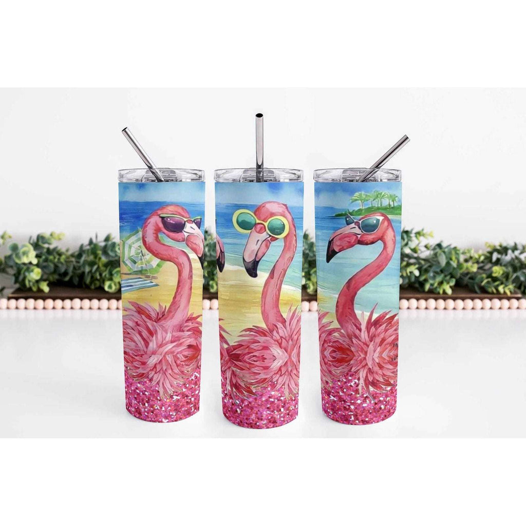 Flamingo 20oz Skinny Tumbler My Simple Creations 