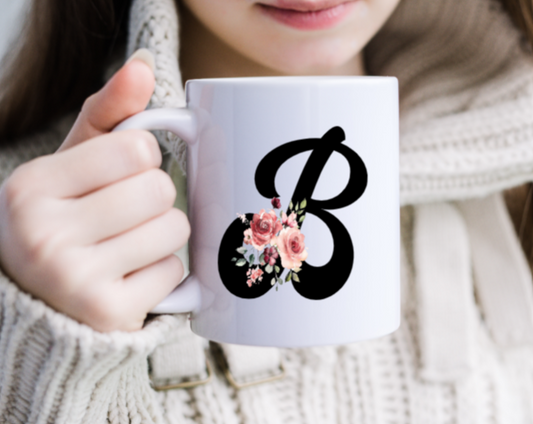 Floral Monogram Coffee Mug My Simple Creations 