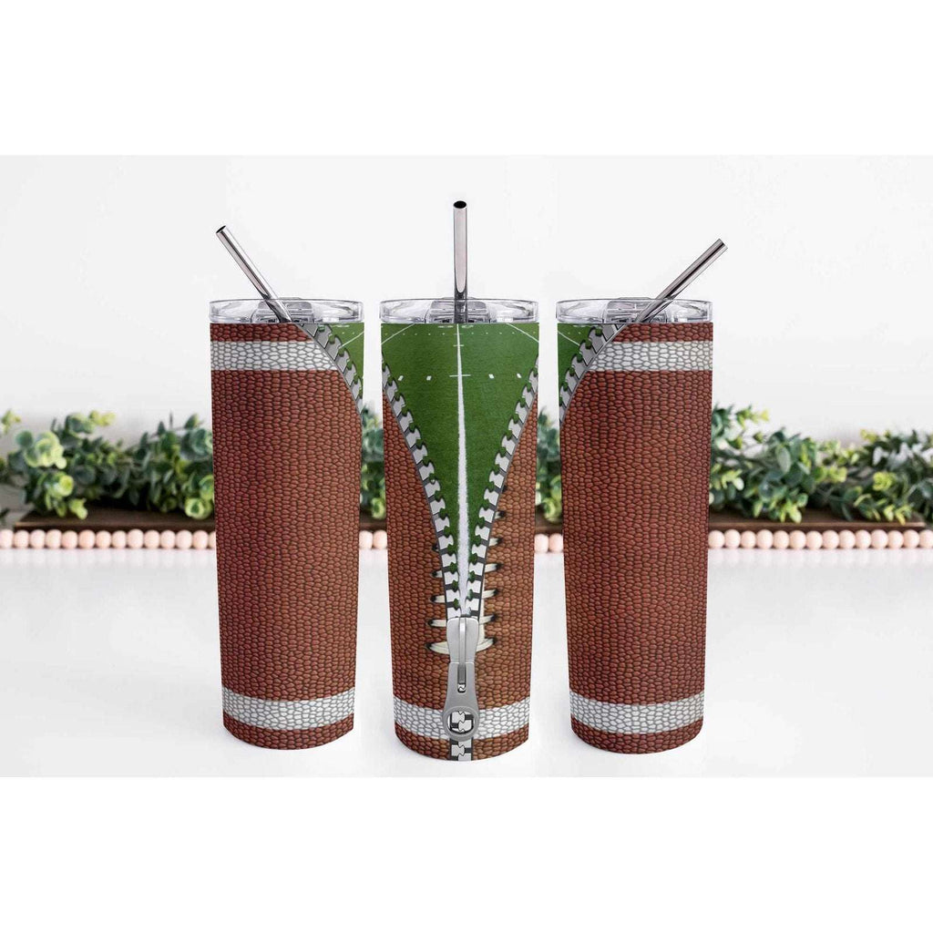 Football 20oz Skinny Tumbler My Simple Creations 