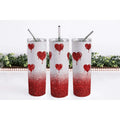 Glitter Hearts Skinny Tumbler My Simple Creations 